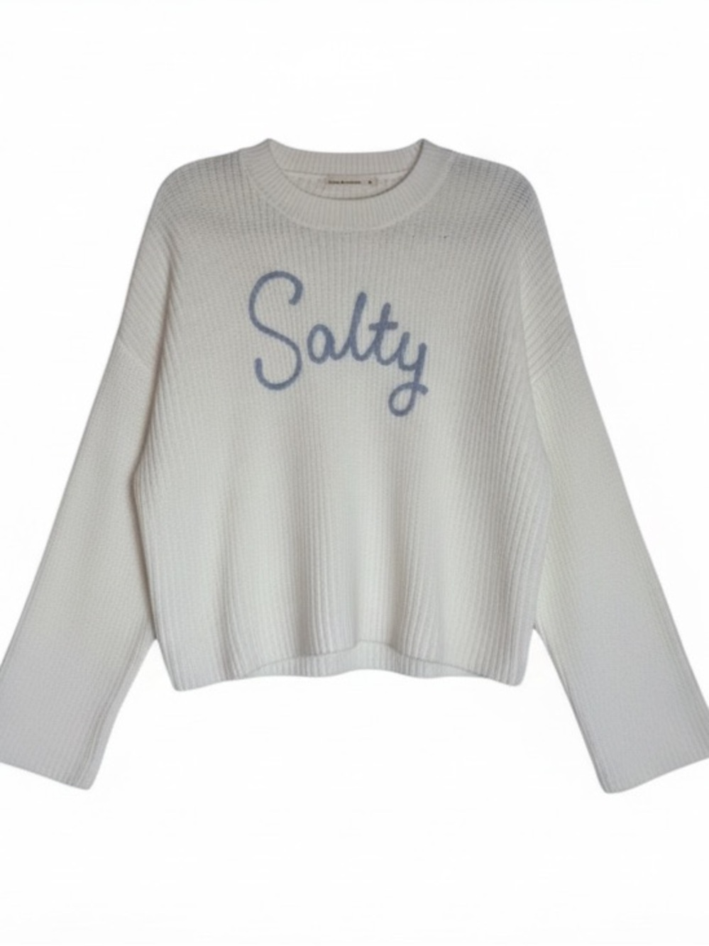 moon & madison 'Salty' Embroidered Crewneck  Medium Sweater